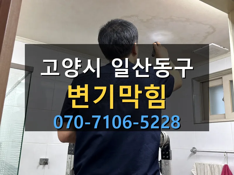고양시 일산동구 변기막힘 싹쓰리배관