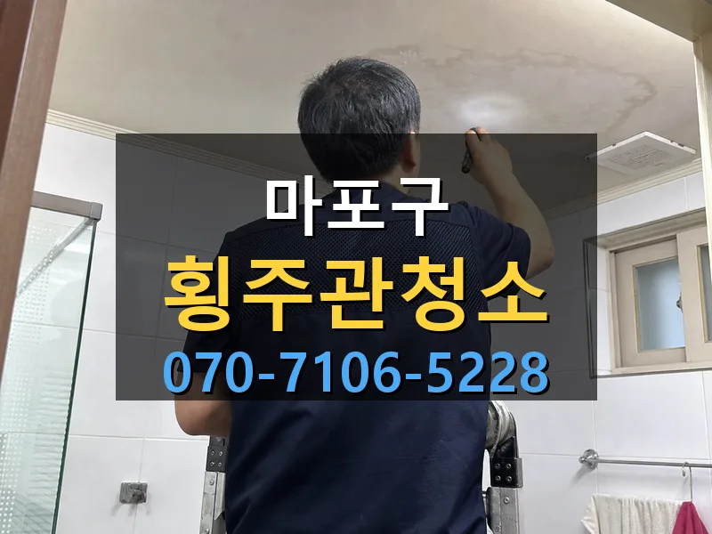 마포구 횡주관청소 싹쓰리배관