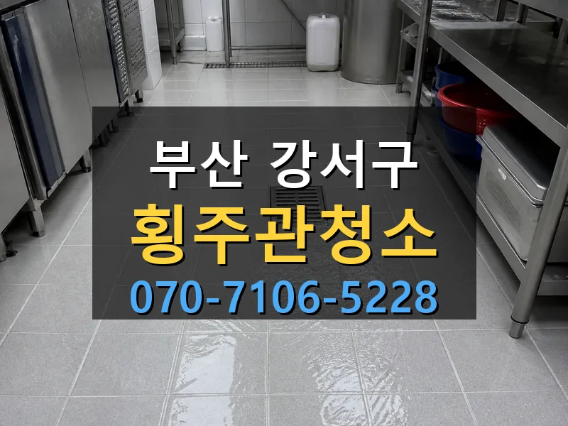 부산 강서구 횡주관청소 싹쓰리배관
