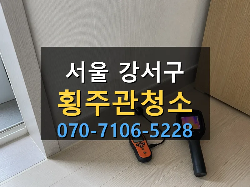 서울 강서구 횡주관청소 싹쓰리배관